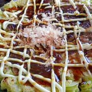 小麦粉から作るシンプルお好み焼き